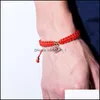 Bracelets à breloques Bracelet à cordes rouges Evil Eye Of Fate Bonne chance Amet Protection Drop Delivery Jewelry Dhumt
