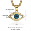 Pendant Necklaces Hip Hop Stainless Steel Bling Iced Out Evil Eye Pendants Ip Gold Filled Natural Stone Necklace For Men Jewelry 367 Dhvec