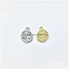 Charms eruifa 20pcs 11 мм монеты Beutif Gold/Sier Latched Цинк -сплав для сплавов.