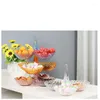Tallrikar 4 lager vardagsrum soffbord kreativt mode plast multi-lagers hushållsstil high-end candy fruktplatta