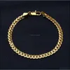 Bracciale in oro 18 carati femminile di moda a catena a maglie per le donne Gioielli da sposa per la festa nuziale Regalo di compleanno 5M Bracciali con consegna a goccia laterale Dhluj