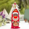 Christmas Decorations Santa Claus Wine Bottle Bags Gifts Champagne Sequins Holders Xmas Home Dinner Party Table Decors