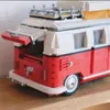 Blocs 1354PCS Volkswagen T1 Camper Bricks Van Car Bluding high techc Ideas Bus Compatible 10220 Toys for Kid Birthday Gift 230206