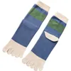 Men's Socks Autumn Winter Leisure Five Toe Tube Mid-Calf Warm Men Finger Absorbs Sweat Stripe Thicken SocksMen's