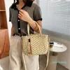 Akşam çantaları kadın omuz crossbody lüks çanta basit örgü yumuşak yaz saman plaj moda 44 kadın çanta