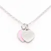 collier bijoux de créateur colliers lien bijoux de luxe pendentif coeur personnalisé amour pendentifs femmes femmes acier inoxydable Saint Valentin T lettre collier chaîne