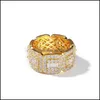 Met zijstenen Iced Out Diamond Ring Luxe designer sieraden 8mm heren ringen mode hiphop bling gouden bruiloft verloving love tas dheyg