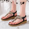 Slippers Fashion Rhinestones Sandals Women's Woman Thick Heels Beach Shoes Casual Flip Flops Ladies Footwear Vintage Breath Light Female Y2302