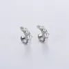 European/American Fashion Design Half-Circle C-Shaped Pearl Earrings S925 Silver Needle Temperament All-Match New Jewelry