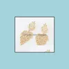 Orecchini pendenti con lampadario Beautifly Gioielli Esign Ear Cuffing Dichiarazione Moda Orecchini a bottone coreani Confezione Sier Gold Bohemian Drop Dh03X