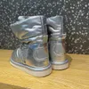 Australië Australian Classic Warm Boots Dames Mini Half Snow Boot Winter Full Fur Fluffy Furry Satin Enkle Boots Booties Slipper