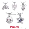 Lockets قفص قلادة New Love Wish Natural Pearl with Oyster Mix Design Fashion Hollow Locket Chain Drop D Dhgarden Dhy2V