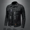 Мужская куртка вышивая вышиваемая джинсовая джинсовая ткань мужская байкерская мотоциклета