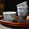 Bols Chinois Lotus Dit Simple Quatre Tasses Cadeau D'affaires Ensemble Creative Bol À Thé En Céramique Grande Capacité