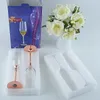 Vinglas 240 ml Champagne Flutes Glass Kristallin Luxury Wedding Party Toasting Goblet Crystal Rhinestones Design Tulpan