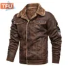 Homens de couro falso primavera grosso quente lã jaqueta casaco outono outwear casual militar bombardeiro motor biker jaquetas 230207