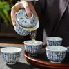 Bols Chinois Lotus Dit Simple Quatre Tasses Cadeau D'affaires Ensemble Creative Bol À Thé En Céramique Grande Capacité