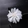 Brooches Imixlot Imitation Shell Texture Pearls Fashion Big Flower Corsage Suit Pins Accessories Wild Atmosphere