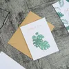 Bookmark 5pcs Creative Plant Series Paper Postcards Letterhead Message Card Greeting A Green Universal Four