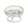 Plates Metal Iron Wire Fruit Bowl Vegetable Stand Holder Container Basket For Living Room Dining Table Tea Bar Household Garden