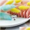 Charms 20Pcs 15X21Mm Cute Lucency Resin Bear Pendant For Woman Girls Cartoon Jewelry Findings Diy Wholesale Drop Delivery Components Dh3Jp