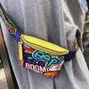 S WholesWomen sac de poitrine entier 2019 nouvelle impression graffiti pu sac à bandoulière en cuir décontracté diagonale femme bag232v