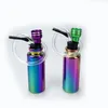 Smoking Pipe Aluminum water pipe ice blue dazzling glass filter water pipe removable cleaning mini bong