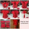 Ander evenementfeestje Leveringen Jaar Gemaardige Auspicious Red Double Happiness Chinese knoop Tassel Hangende lantaarn Rooftop Wedding Room Decoratie Gratis schip 230206