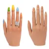 2023 Tratamentos de unhas Arte manual feminino Manicure alongada Manicure Ade￧os de silicone artificial Exibi￧￣o de bra￧o longo A junta manual pode ser dobrada e127