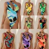 Femmes concepteur d'été une pièce sexy bikini Hollow Print Maillots de bain à bandoulière simple maillot de bain px0729 mode plage costumes maillot de bain