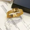 Toppkvalitet 100% rostfritt stål charmarmband för män kvinnor designer extravagant märke dubbel bokstav guld pläterad armband fashi263s