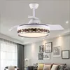 Ceiling Fans LED Invisible Fan Light With Remote Control Modern Lamps For Dining Room Living Home Lighting Lamp