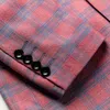 Heren Pakken Blazers Fashion Spring en Autumn Casual Men Plaid Cotton Slim Engeland pak Blaser Masculino mannelijke jas S6XL 230207