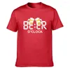 T-shirts pour hommes bière Oclock Shirt Fit Summer Coton personnalisé Collier Round Collier Original Comie