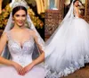 Vintage Brautkleider Ballkleid Schatz Tüll Spitze Perlen Flauschigen Brautkleid vestidos de novia Nach Maß Robe De Mariage