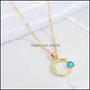 Pendant Necklaces Wholesale Creative Geometric Cross Hollow Blue Eyes Clavicle Chain Necklace Devils Eye 148C3 Drop Delivery Jewelry Dha2J