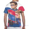 T-shirts pour hommes Bubbles Captain Man et Kid Danger T-shirt pour hommes Femmes All Over Print Fashion Girl Shirt Boy Tops Tees T-shirts à manches courtes