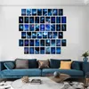 Väggklistermärken 50st Dark Night Style Collage Kit Galaxy Stars Art Affischer Planet Nebula Universe Bilder Estetik för rumsdekor