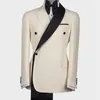 Мужские костюмы Blazers Модные мужчины Tailommade 2 штуки брюк -брюки одна кнопка Ed Lapel Slim Business Wedding Plus Size Tasted 230206