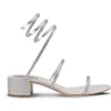 العلامة التجارية الشهيرة Cleo Sandals أحذية Women Renescaovillas البلورات اللولبية اللولبية مضخات الحفلات سيدة الزفاف المصارع الصندل EU35-43