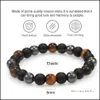 Kralen strengen 8 mm handgemaakte vlecht kralen armband voor mannen modeontwerper natuursteen chakra yoga energie elastische sieraden cadeau dr. Dhbpf