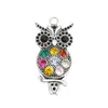 Charms 10pcs Antique Sier Splated Colorf Crystal Owl Charm Pendanty do akcesoriów biżuterii Making Bransoletka DIY 49x2m Drop dostawa F Dhipw