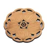 Bord mattor bambu lotus dryck dalbanor matta trä placemat kök tillbehör dekoration hem kopp