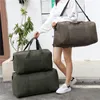 Duffel Bags Мужчины складывают сумасшедшие сумки с большими емкостью Canvas Unisex Luggage Storage Outdoor Prompable Fitness xa858m