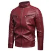 Skóra męska sztuczna wiosenna marka przyczynowa ciepła polarowa płaszcz kurtki jesienne strój motocyklowy Vintage 230207