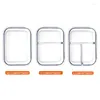 Dinnerware Sets Glass Lunch Box Microwavable Bento Silica Gel Lid Compartments Leakproof Storage Container For Snack