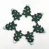 クリスマスデコレーション100pcs木製ミニツリー縫製スクラップブッキングカードクラフトDIY装飾