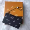 Bolsa -chave 62650 Pochette Designer Mini Men Men Men Principal Titular do cart￣o de cr￩dito Coin Purse Mini Wallet Bag Charm Pochette Acessorie240L