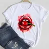 Women's T Shirts T-shirts Women Make Up Eye Face Cute Fashion Style 2023 Spring Summer Clothes Graphic Tshirt Top Lady Print Female Tee