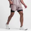 Men's Shorts 2021 Summer New Gym Jogging Exercise Sports Fitness Quick-drying Double-layer Two-in-one Running Y2302